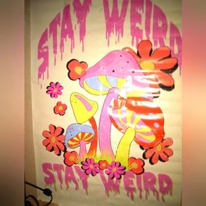 Trippy mushroom poster